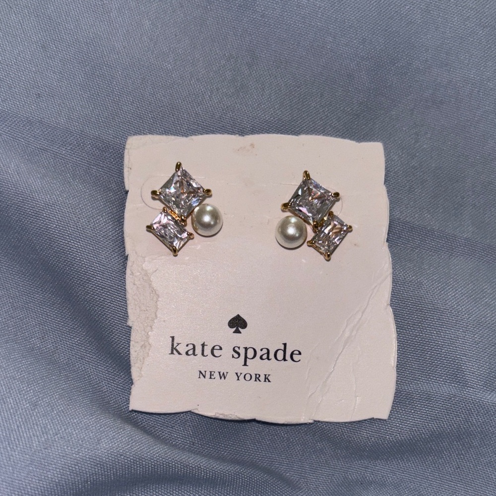 Kate Spade Gold and Silver Square Earrings